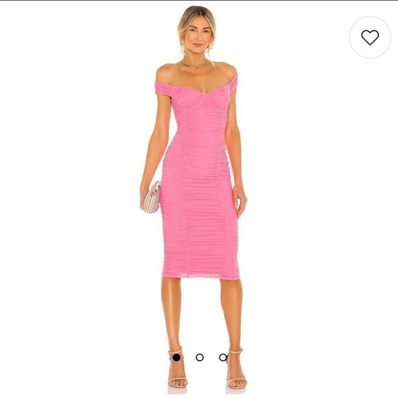 Majorelle Revolve Tabitha Midi Dress in Bubblegum Pink NWOT XL - Picture 2 of 10